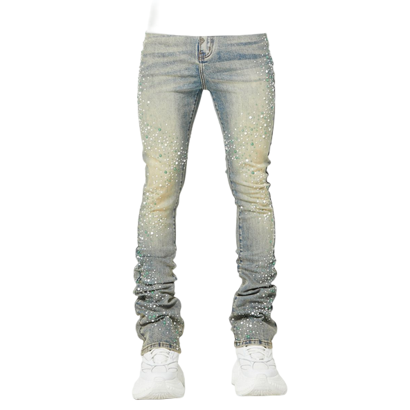 GUAPI Vintage Olive Pearls Denim